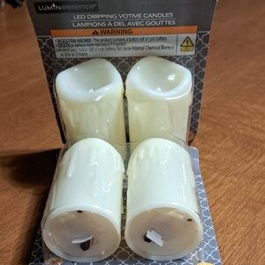 Luminess Cream LED Dripping Votive Candles/ BUNDLE ONLY